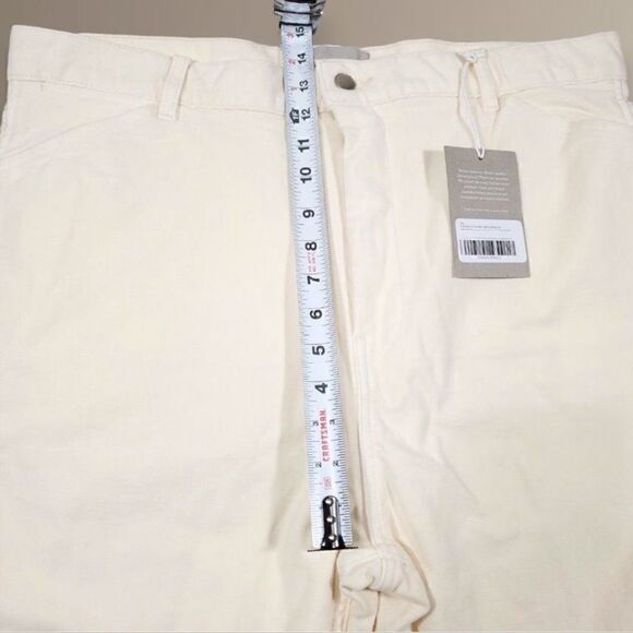 Everlane The Moleskin Way-High Pant in Canvas Beige Organic Cotton Size 16 NWT - Picture 15 of 16